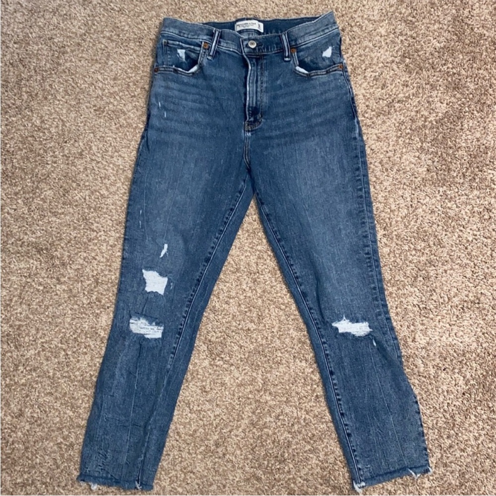 Abercrombie & Fitch The Super Skinny Ankle High Rise Jeans 10S